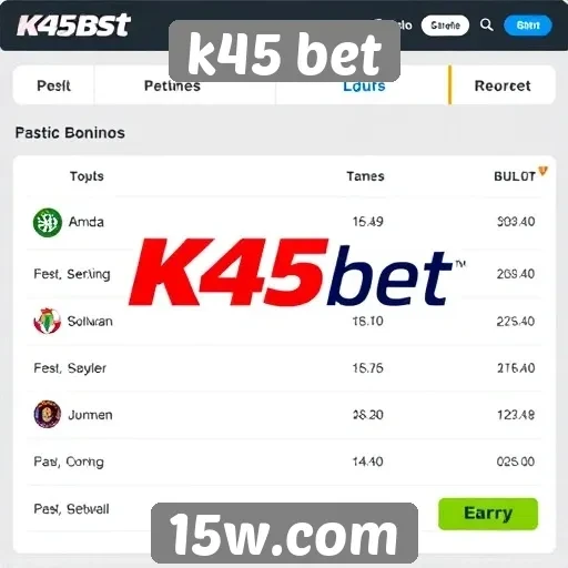 ofertas e bônus disponíveis no k45 bet